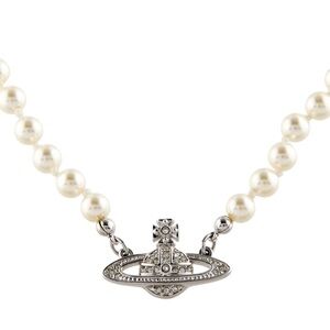 Authentic Vivienne Westwood Mini Bas Relief Pearl Necklace (item #184)